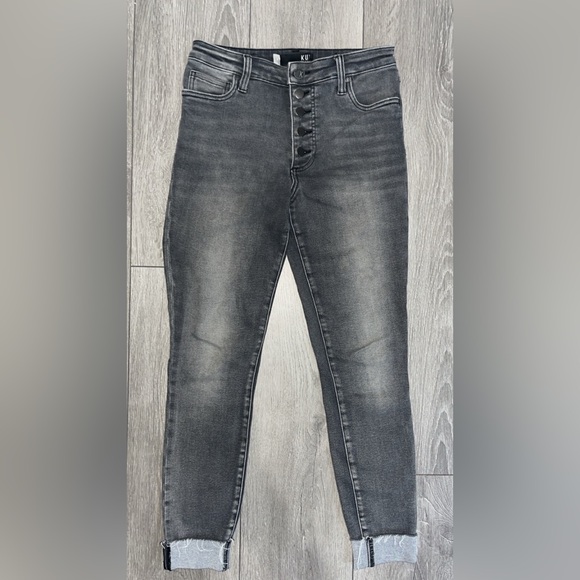 Kut From The Kloth Size 4 Denim High Rise Mia Skinny Button Up Jeans EUC - Picture 1 of 7